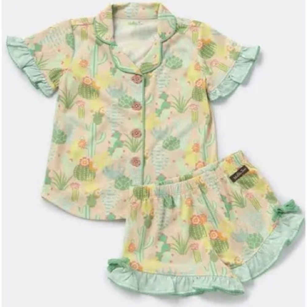 EUC Matilda Jane Clothing MJC Cactus Sleep Pajamas Set Girls Size 16 Teen Tween
